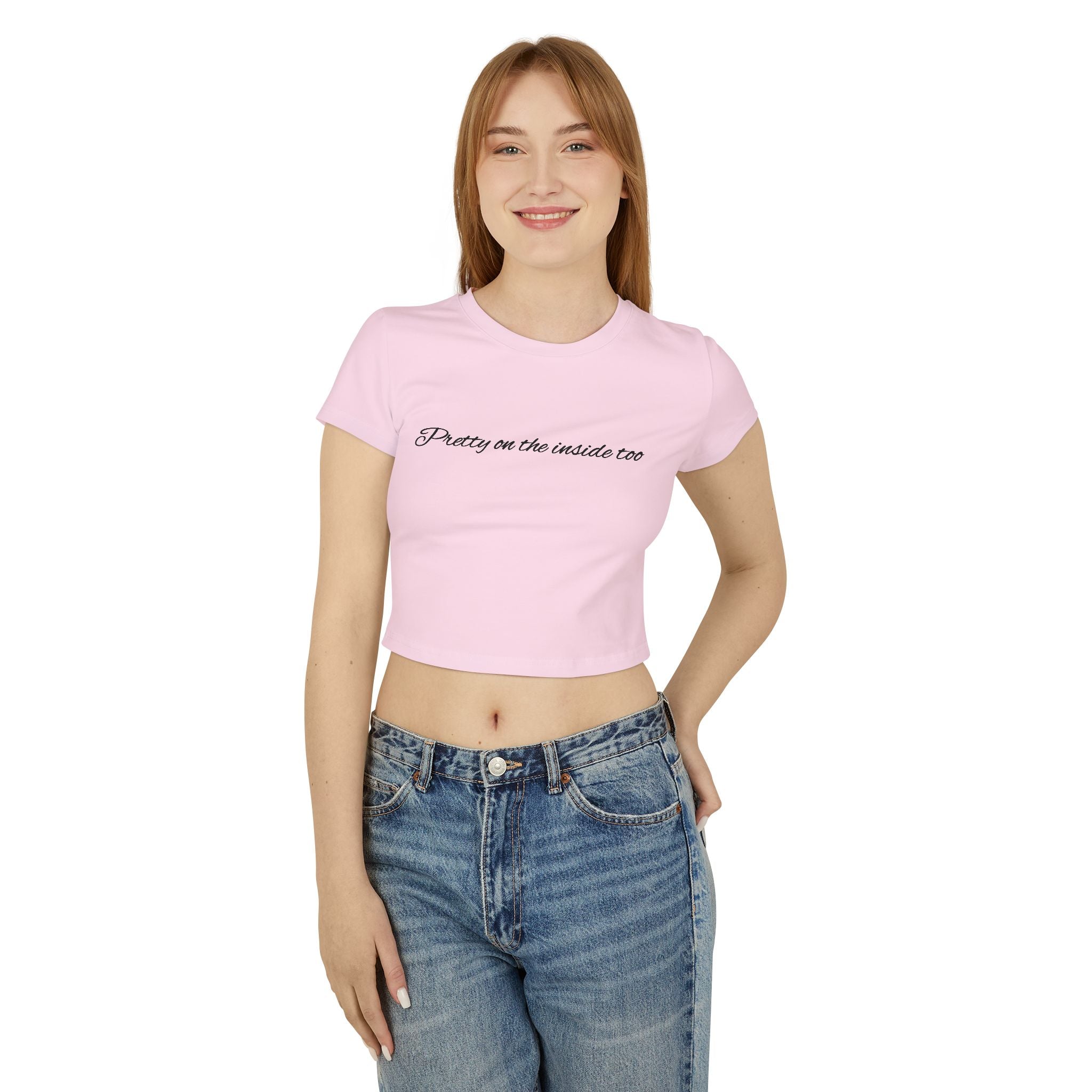 Pretty Punishment Baby Tee - Pretty on the inside