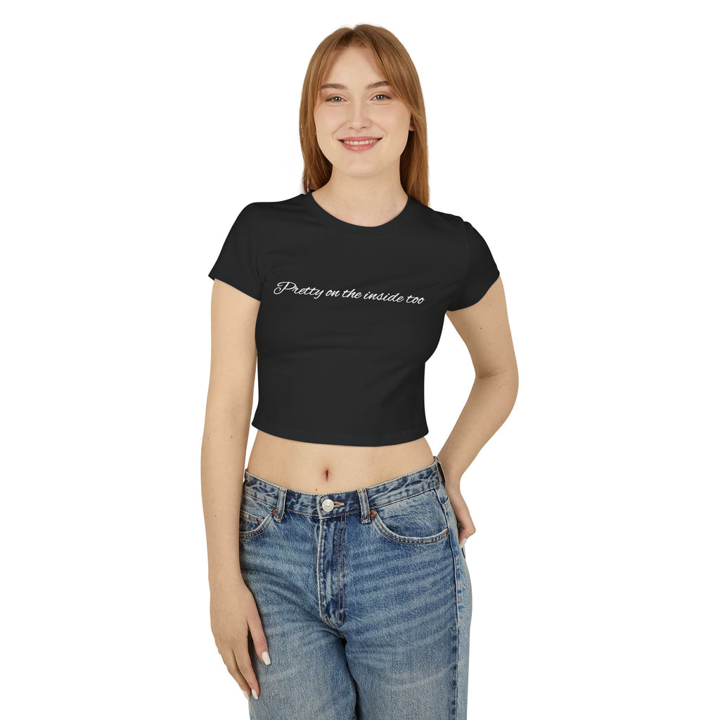 Pretty Punishment Baby Tee - Pretty on the inside