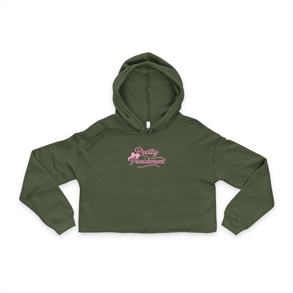 Pretty Punishment Women's Cropped Hoodie, Casual Wear, Gifts for Her, Streetwear, Fall Fashion